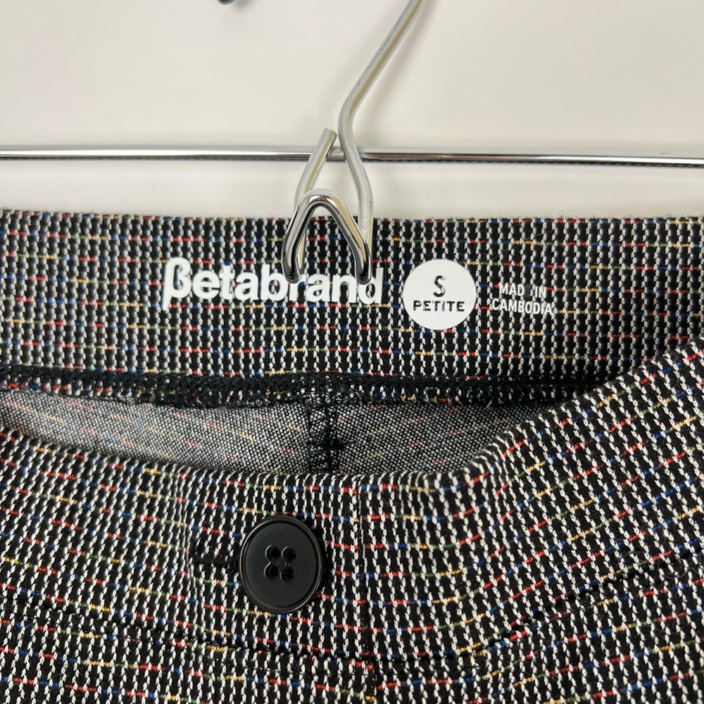 BETABRAND black tweed print yoga work pants SP - Picture 8 of 10